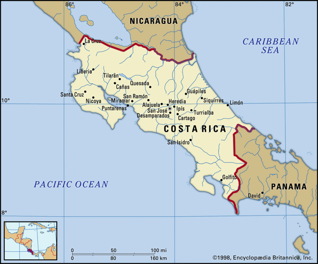 Costa Rica Boundaries Map Cities Locator Global Initiative 7624