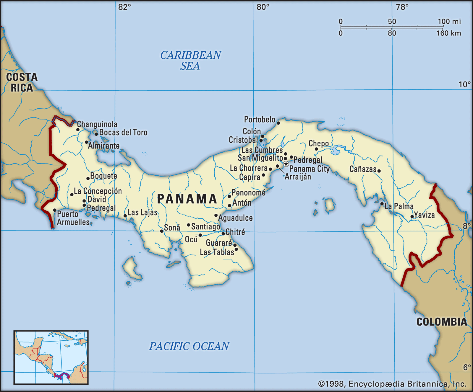 Panama Global Initiative   Panama Map Boundaries Cities Locator 4 