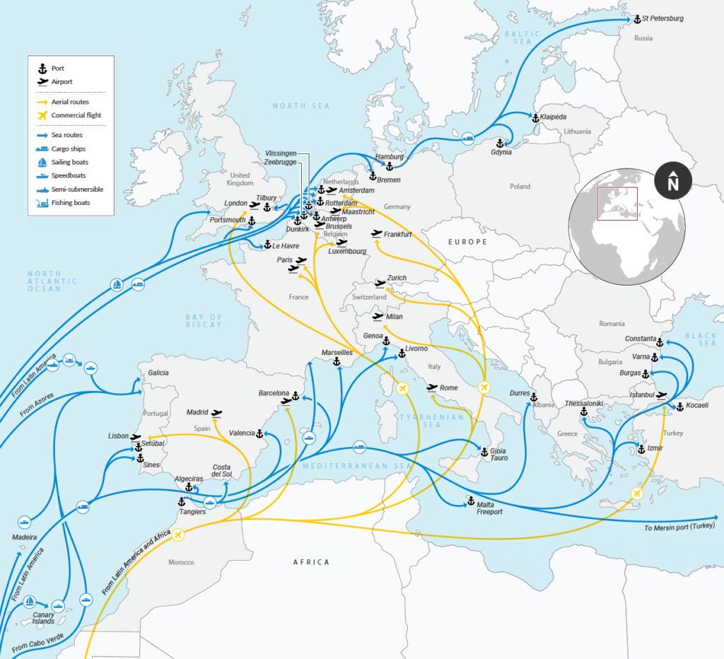 human trafficking map flow